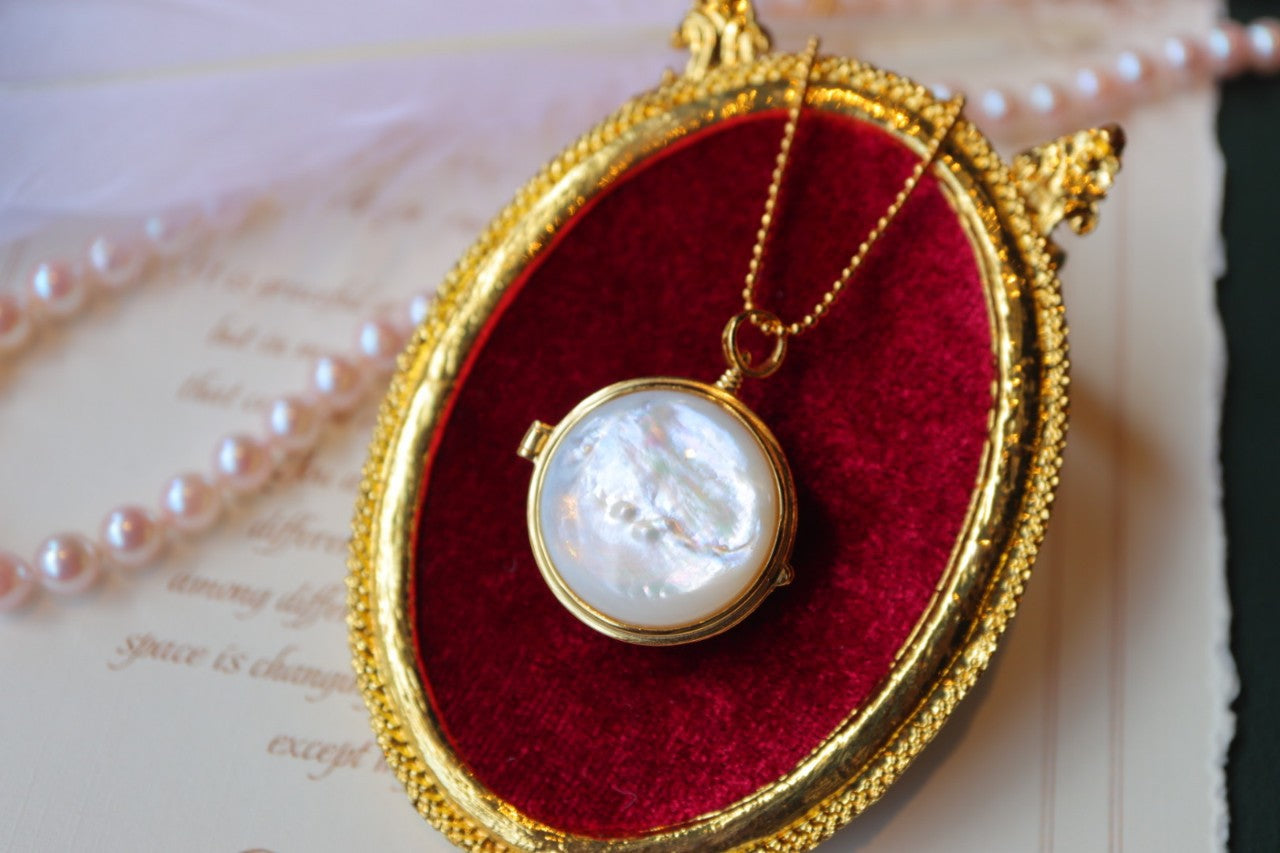 ARS130 POCKET SHELL Watch Design Sterling Silver Gold Necklace