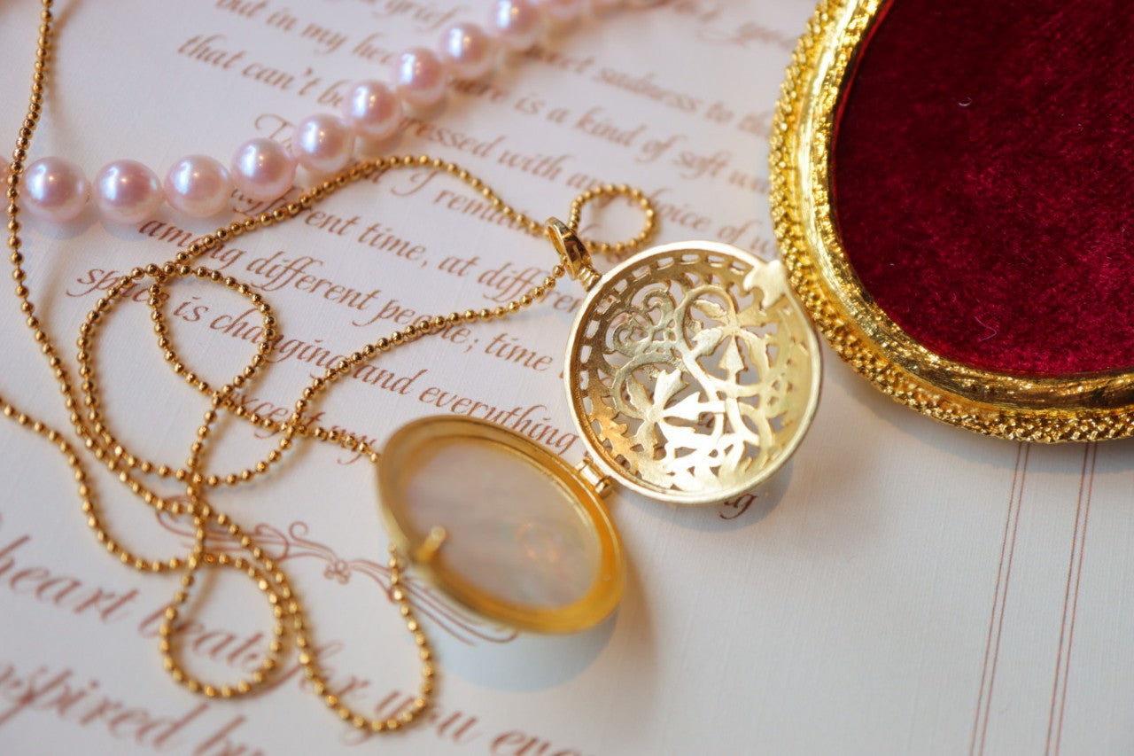 ARS130 POCKET SHELL Watch Design Sterling Silver Gold Necklace