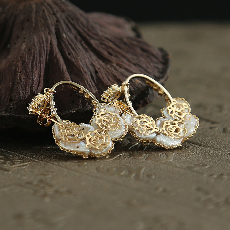 ROSAS Vintage pearl earrings ARS112