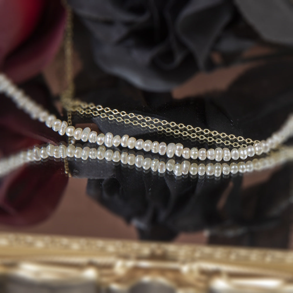 ROSAS double layers pearl corn necklace ARS115