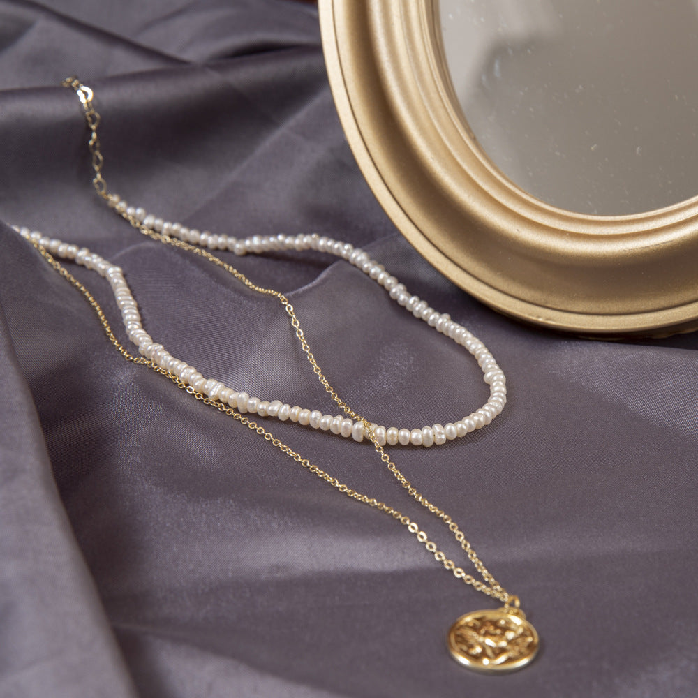ROSAS double layers pearl corn necklace ARS115